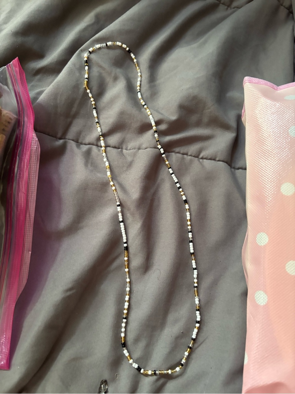 Beaded Pearl-Accent Waist necklace